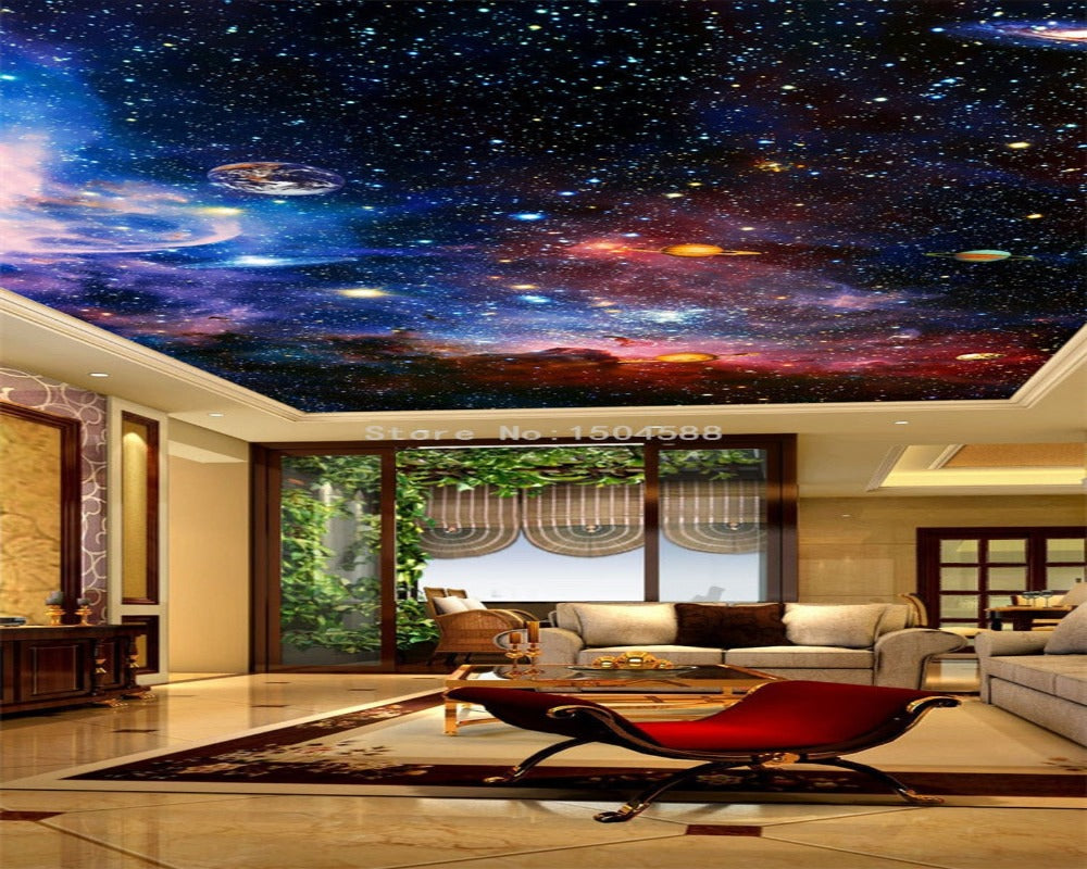 3D Ceiling Paper Cosmic Starry Sky SKU# WAL0174